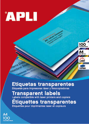 Imagen extra Apli Etiquetas Translucidas Resistentes Intemperie 70.0 x 37.0mm 100 Hojas