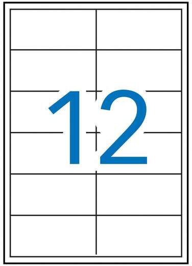 Apli Etiquetas Blancas Removibles 97 x 42,4 mm - Permite Retirar sin Dejar Rastro - 100 Hojas