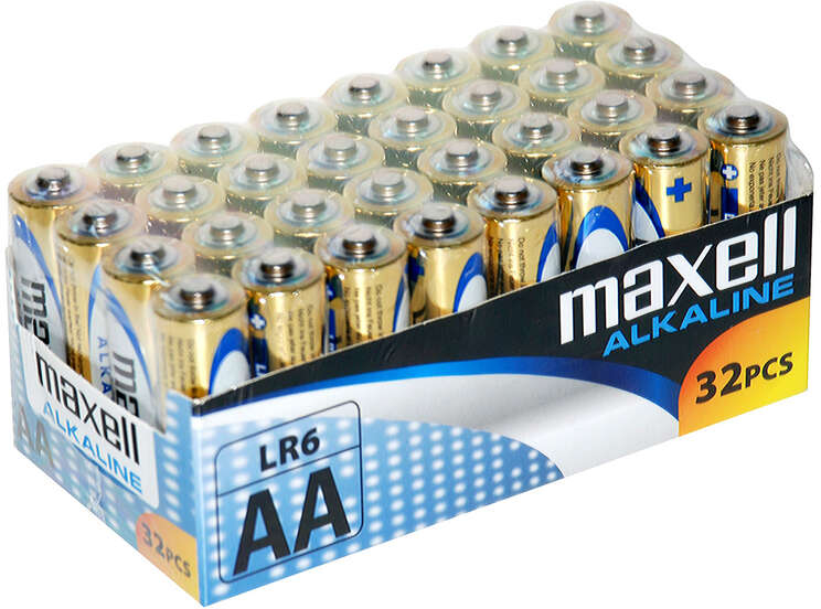 Maxell Pack de 32 Pilas Alcalinas LR06 AA 1.5V