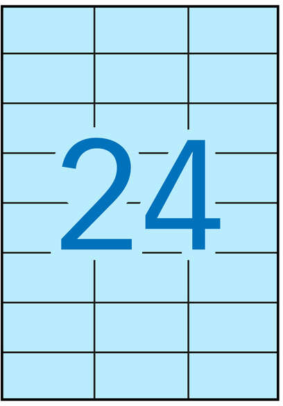 Apli Etiquetas Azul Pastel Permanentes 70.0 x 37.0mm 20 Hojas