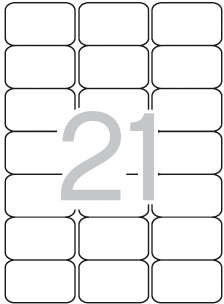 Apli Etiquetas Blancas Permanentes 63.5 x 38.1mm 25 Hojas