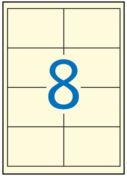 Apli Etiquetas Crema Permanentes 97.0 x 67.7 20 Hojas
