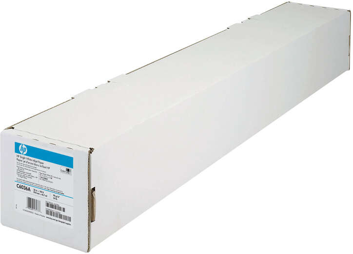 HP Bobina de Papel para Plotter - Blanco Brillante para Inyeccion de Tinta - 914mm x 45.7m - 90gr