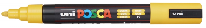 POSCA PC-5M Ocre, punta Media 2.5mm Multisuperficie (cristal, madera, tela, plastico)