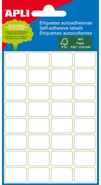 Apli Etiquetas Minibolsa Blancas diametro 19.0mm 6 Hojas