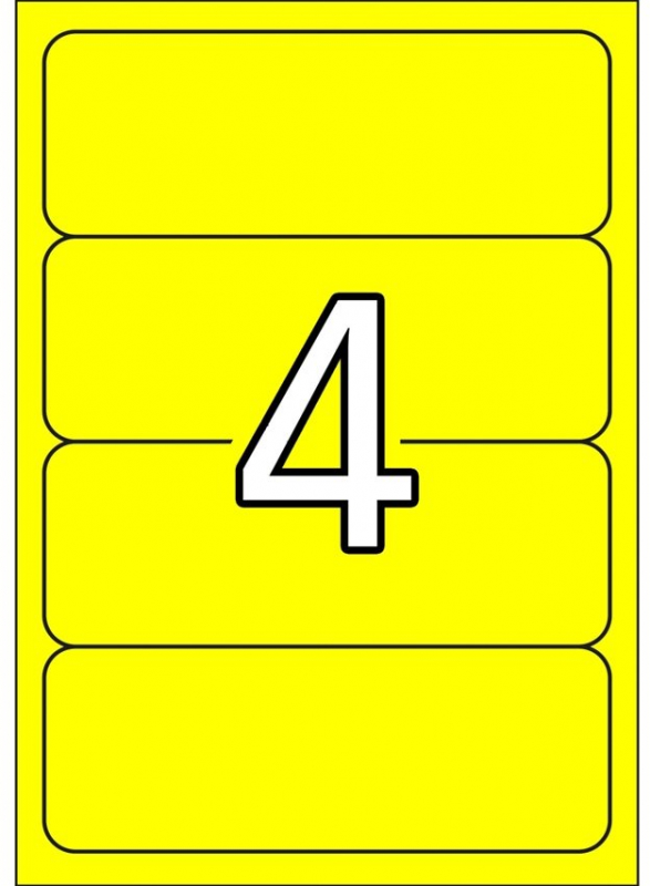 Apli Etiquetas Amarillas para Archivo 190.0 x 61.0mm 20 Hojas