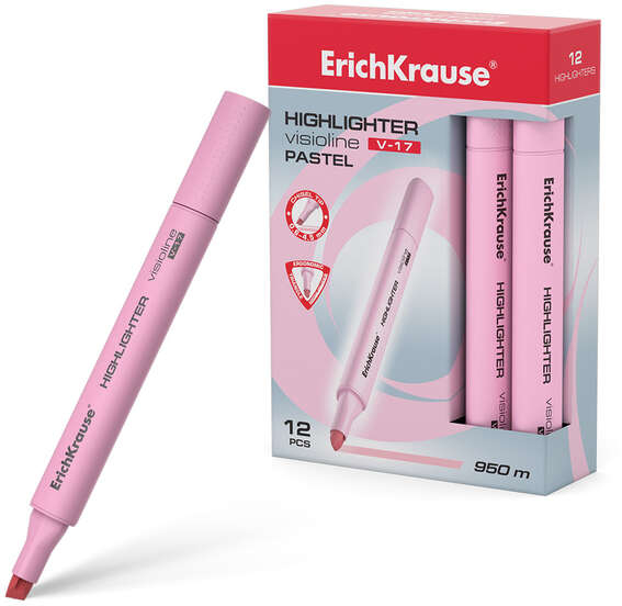 Marcador tipo Lapiz Erichkrause Visioline V-17 Pastel. Rosa