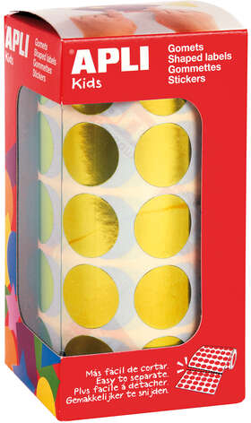 Apli Gomets Redondos Amarillo Metalizado diametro 20mm