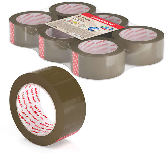 PACK 6 Precinto de Embalaje ECONOMICO - 48mm x 50 metros. Marron