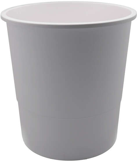 Papelera plastico de 12 Litros. Apilables. Blanco