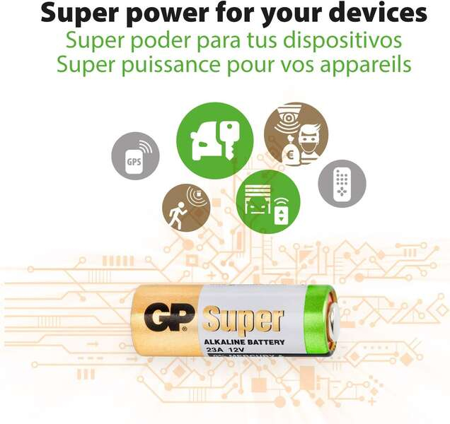 Imagen extra GP Pack de 5 Pilas Alcalinas 23A 12V