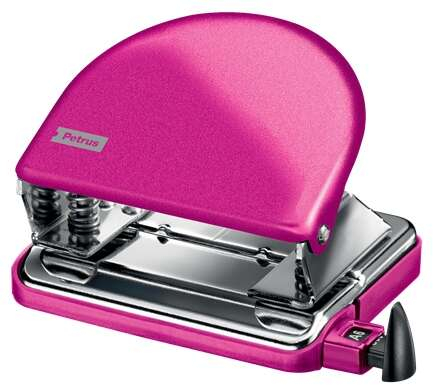 Petrus 52 Taladro Perforador Clasico Metalico Hasta 20 Hojas. Fucsia