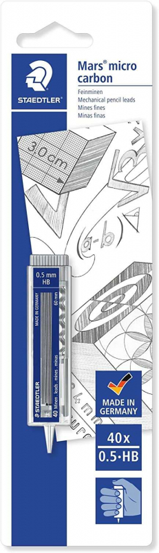 Staedtler Micro Carbon 255 Dispensador de Minas con 40 Minas HB de 0.5mm