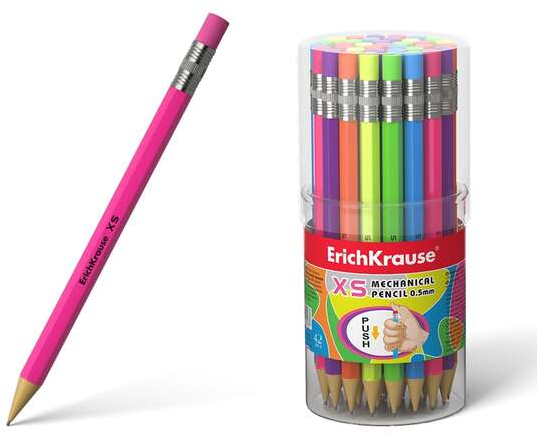 PACK 42 Portaminas ECONOMICOS Erichkrause  Xs 05 mm - Mini-Lapiz Mecanico. Colores Nenon