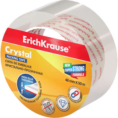 Cinta Precinto Crystal 48mm x 50 metros - Transparente