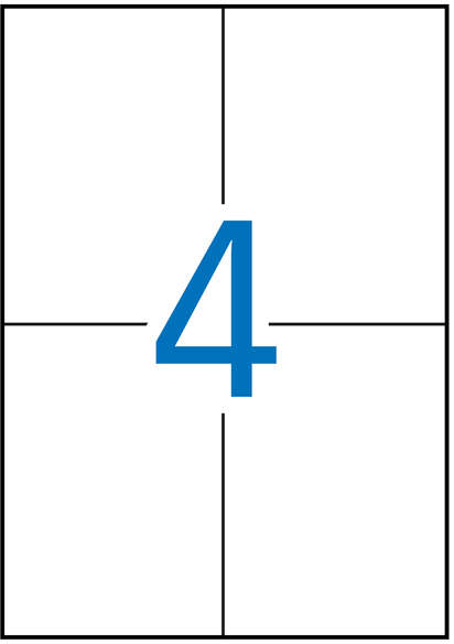 Apli Etiquetas Blancas Permanentes 105.0 x 148.0mm 10 Hojas