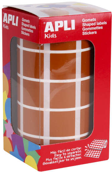 Apli Gomets Cuadrados Marrones 20mm