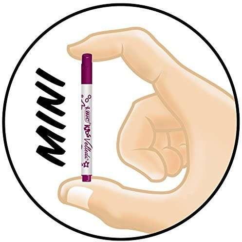 Imagen extra Bic Kids Mini Velleda Pack de 6 Rotuladores para Pizarra - Punta Bloqueada - Colores Surtidos