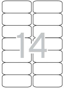 Apli Etiquetas Blancas Permanentes 99.1 x 38.1mm 25 Hojas