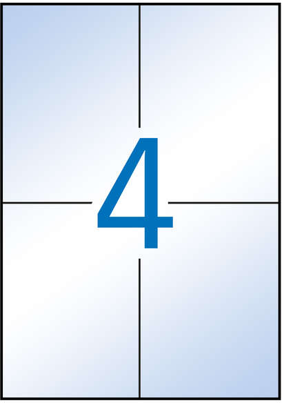 Apli Etiquetas Transparentes Permanentes 105.0 x 148.0mm 10 Hojas