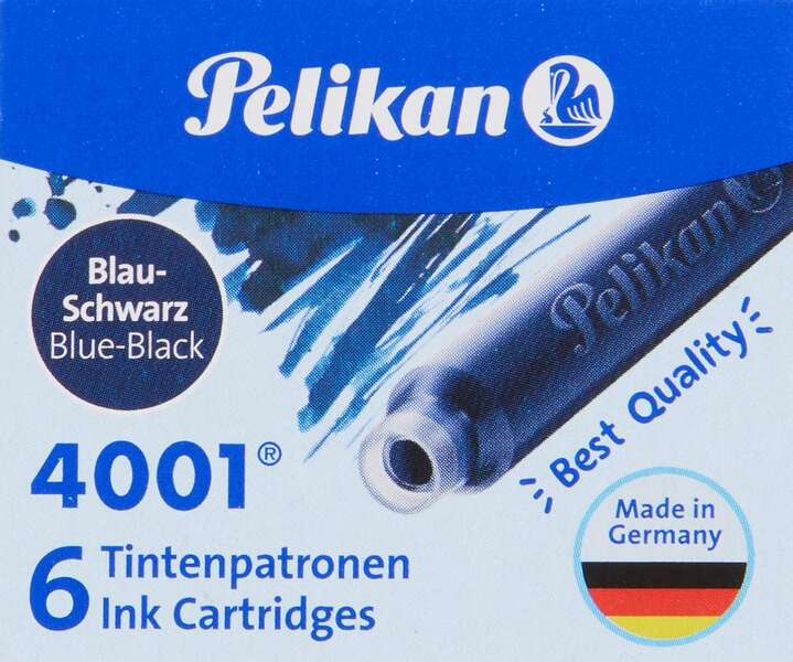 Pelikan Caja de 6 Cartuchos 4001 TP/6. Azul/Negro