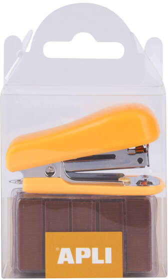 Imagen extra Grapadora mini APLI grapas numero 10. REGALO 2000 grapas. Color aleatorio. Grapadora de bolsillo economica