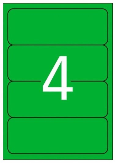 Apli Etiquetas Verdes para Archivo 190.0 x 61.0mm 20 Hojas