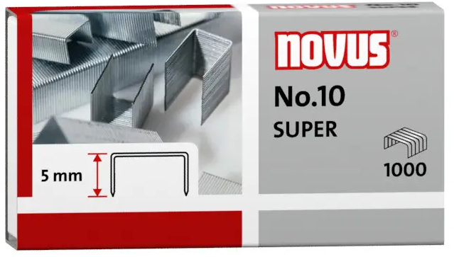 Novus Caja de 1000 Grapas Nº 10 Galvanizadas