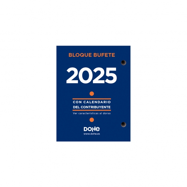 Taco Calendario 2025. Para Portacalendario. (640pags, planning, impuestos)