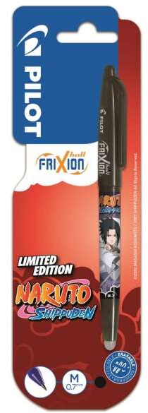 Pilot Frixion Ball Naruto Shippuden Boligrafo de Gel Borrable - Grip de Agarre - Negro