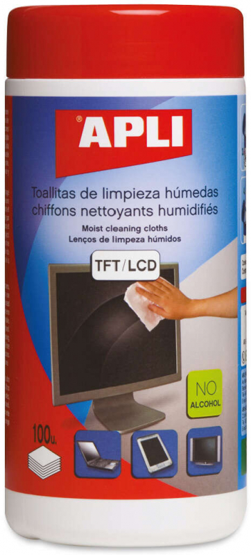 Apli Toallitas Humedas Anti-Estaticas 100 Unidades