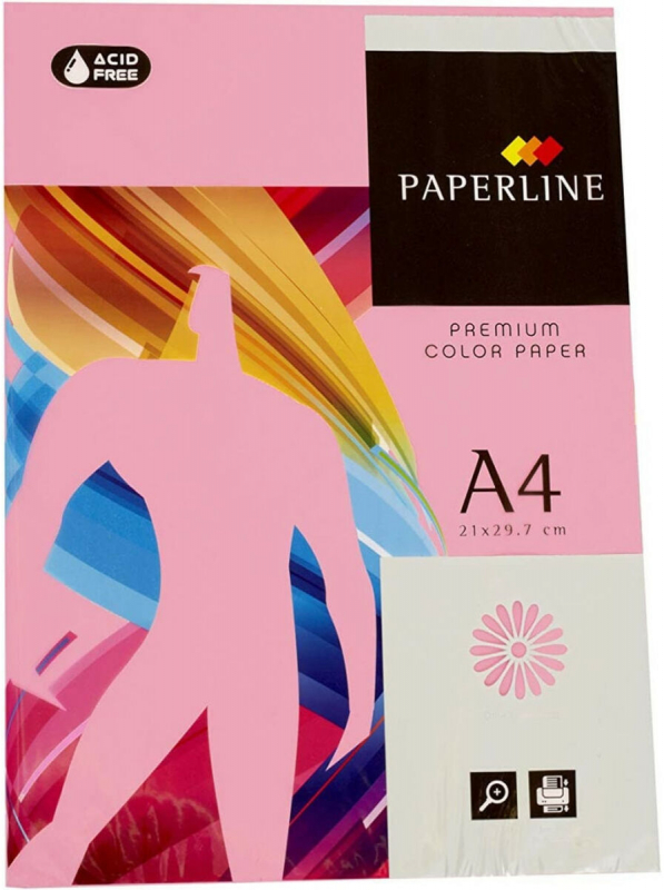 Papel A4 ROSA. 500 hojas de 80gr
