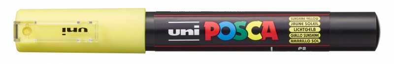 Imagen extra POSCA PC-1M AMARILLO SOL, punta ExtraFina 1mm Multisuperficie (cristal, madera, tela, plastico)
