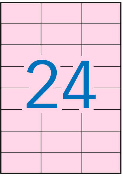 Apli Etiquetas Rosa Pastel Permanentes 70.0 x 37.0mm 20 Hojas