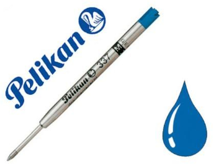 Recambio para boligrafo Pelikan 337 Universal tipo Parker AZUL, Punta MEDIA