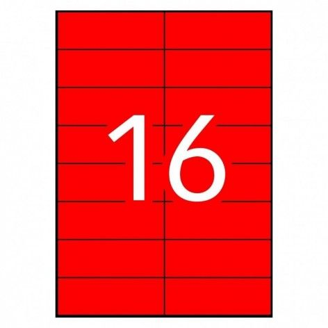 Apli Etiquetas Rojas Permanentes 105.0 x 37.0mm 100 Hojas