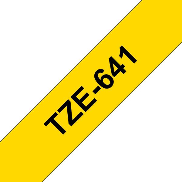 Brother TZe641 Cinta rotuladora Compatible de Etiquetas Texto negro sobre fondo amarillo Ancho 18mm x 8 metros