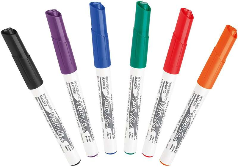 Imagen extra Bic Velleda 1741 Pack de 6 Rotuladores para Pizarra - Punta media con trazo de 1.4mm - Colores Surtidos