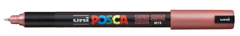 POSCA PC-1MR ROJO METALICO, punta UltraFina 0,7mm Multisuperficie (cristal, madera, tela, plastico)