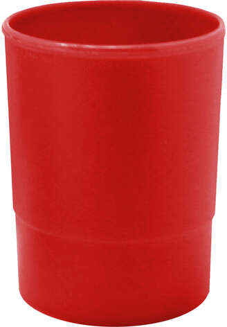 Cubilete Redondo de plastico 100mm. Apilable Rojo