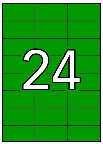 Apli Etiquetas Verdes Permanentes 70.0 x 37.0mm 100 Hojas