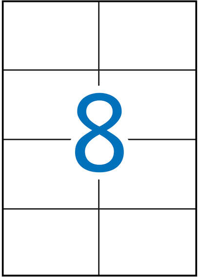 Apli Etiquetas Blancas Permanentes 105.0 x 74.0mm 10 Hojas