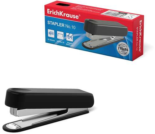 Grapadora Erichkrause No 10. Hasta 15 Hojas. Negro
