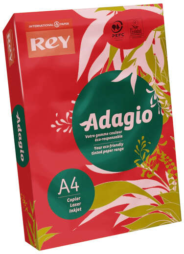 Papel Papel A4 ROJO 500 Hojas de 80gr