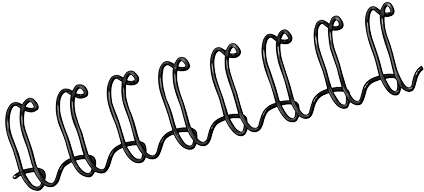 Fellowes Wire Caja 100 Espirales Dobles Metalicas de 10mm (80 paginas) - Negro