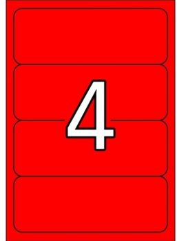 Apli Etiquetas Rojas para Archivo 190.0 x 61.0mm 20 Hojas