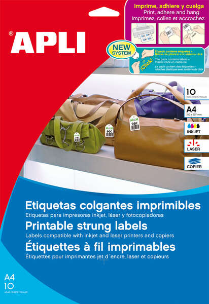Imagen extra Apli Etiquetas Colgantes Imprimibles 22.0 x 35.0mm 10 Hojas