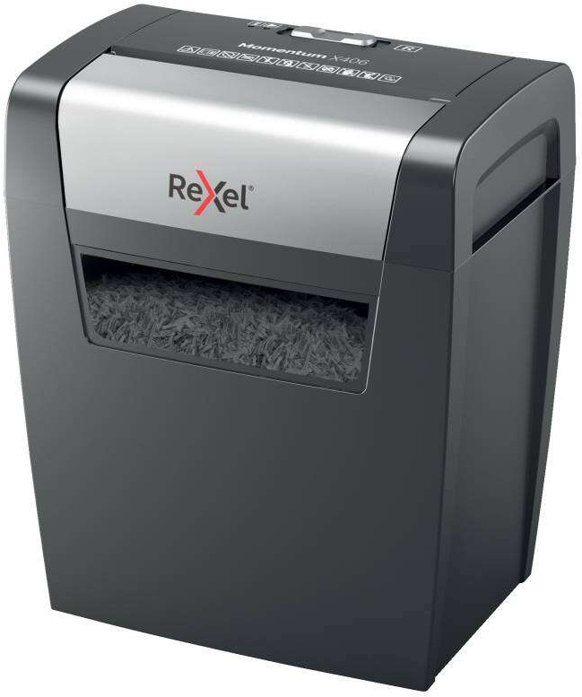 Imagen extra Rexel Destructora Papel Momentum x406 P4, Corte Confeti 4x30mm capacidad 15L Negro