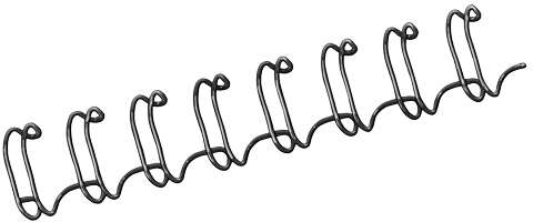 Fellowes Wire Caja 100 Espirales Dobles Metalicas de 8mm (50 paginas) - Negro