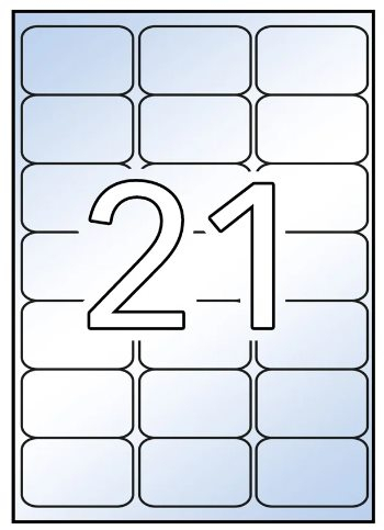 Apli Etiquetas Translucidas Resistentes Intemperie 63.5 x 38.1mm 20 Hojas